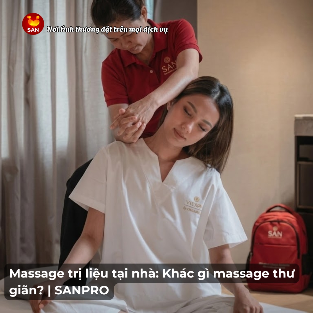 Massage trị liệu tại nhà_ Khác gì spa thư giãn và vì sao SAN làm “vừa đủ mà hiệu quả”